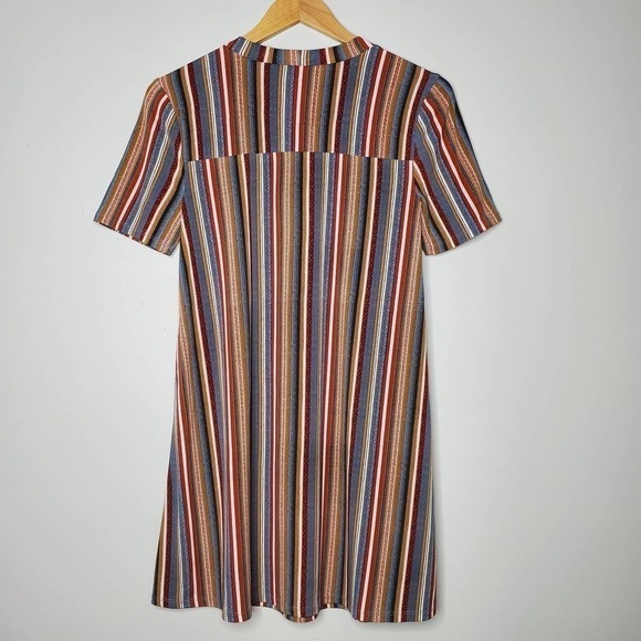 BCBGeneration Short Sleeve Mini Swing Dress Striped Size XS - Picture 4 of 10